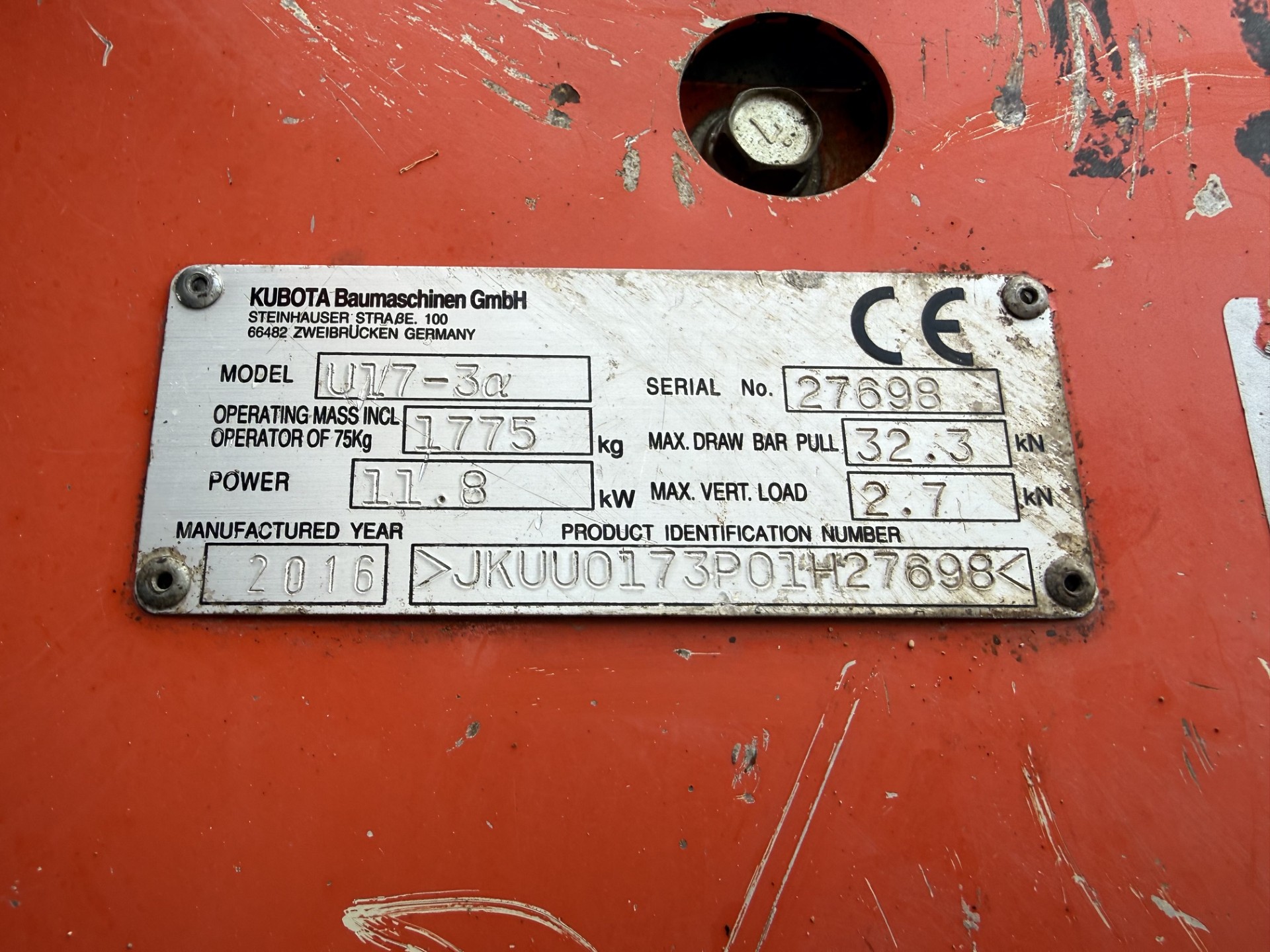 Kubota Series U17